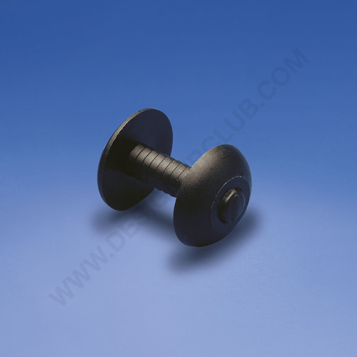 Bouton pression noir diam. 15 mm. serrage de 6 a 15 mm