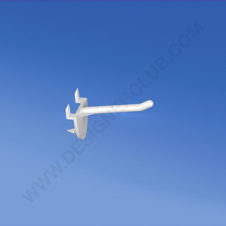 Single plastic prong white with automatic hook mm. 50