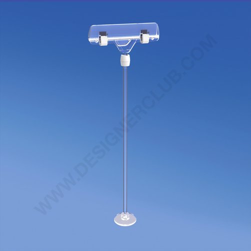 Adhesive mini base Ø mm. 30 with stem mm. 200 and clamp sign holder mm. 80