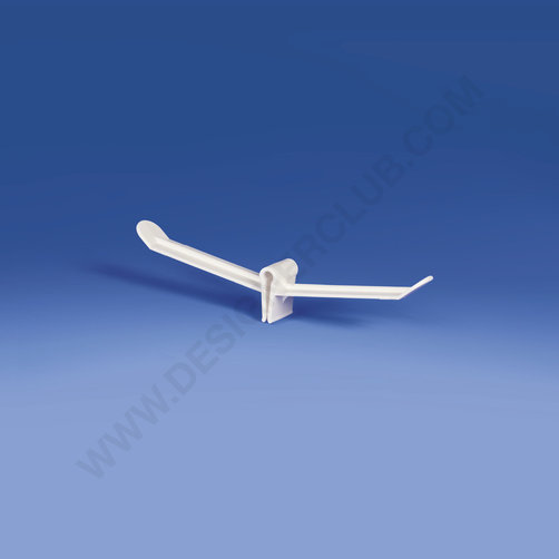 Wide bilateral plastic prong mm. 70 white