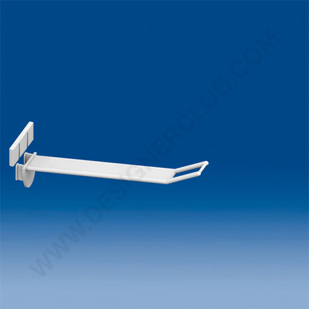 Wide plastic prong white mm. 150 with antitheft and big price holder