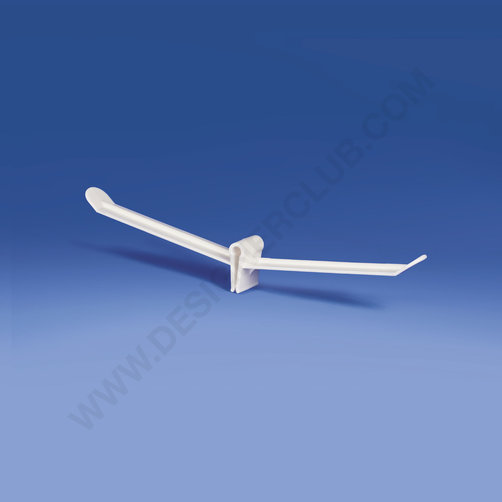 Wide bilateral plastic prong mm. 100 white