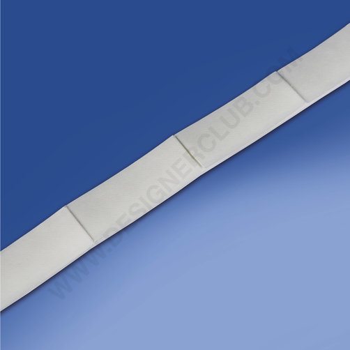 Almohadilla de velcro rectangular mm. 20x60 blanca