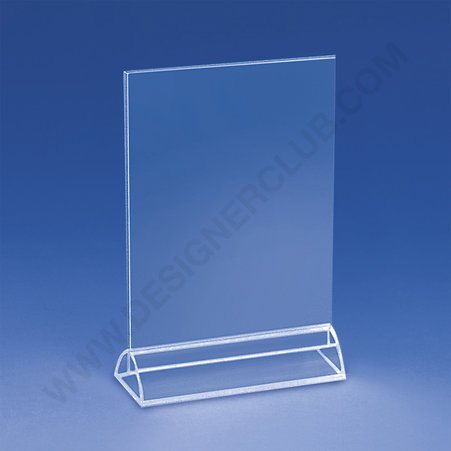 Petit socle transparent 150 mm. avec pochette en plexiglass