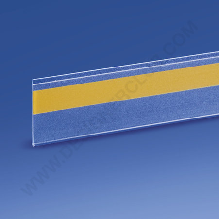 Profilo porta prezzi piatto, 1 piega, adesivo mm. 25 x 1000 pvc antiriflesso