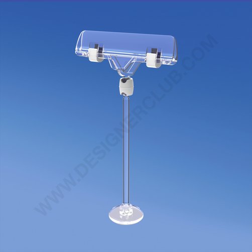 Adhesive mini base Ø mm. 30 with stem mm. 100 and clamp sign holder mm. 80