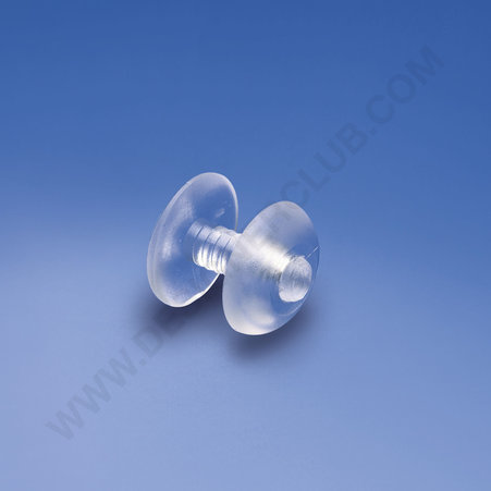 Bouton pression transparent diam. 15 mm. serrage de 0 a 11 mm