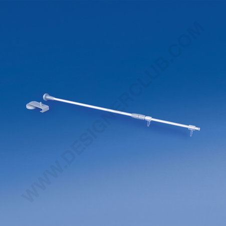 Telescopic banner holder for metal wall