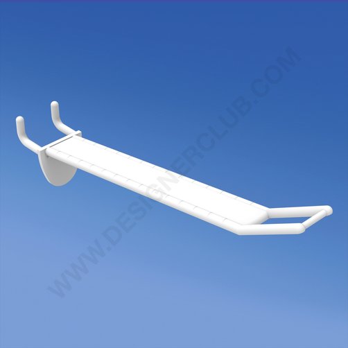 Branco largo de prumo reforçado para painéis alveolares de 16 mm. de espessura, grande suporte de preço, mm. 150
