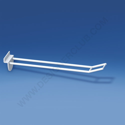 Double slatwall prong white with big price holder mm. 200