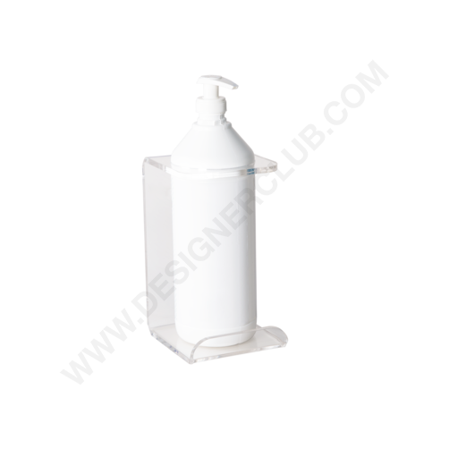 Suporte de parede transparente para dispensador de higienizador de mãos (encomenda mínima de 2 pcs)