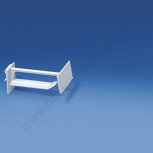 Universal wide plastic prong with fixed price holder - white mm. 70