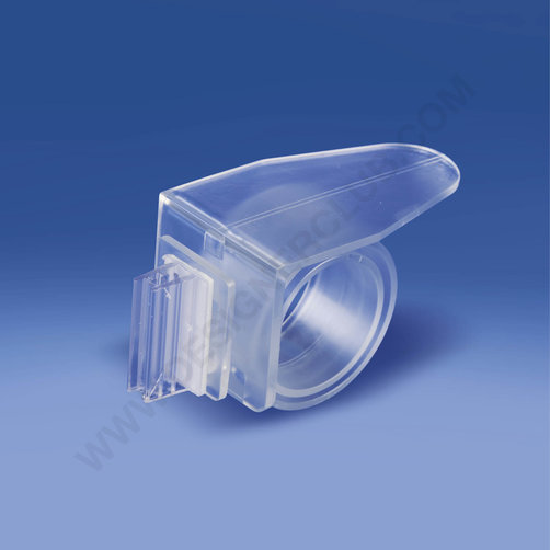 Snail clip with  swallowtailed clip and  adhesive gripper ad