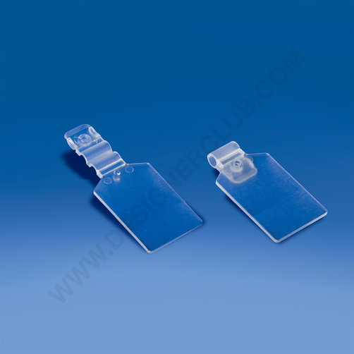 Transparent label holder mm. 26x41 for wire diameter mm. 4