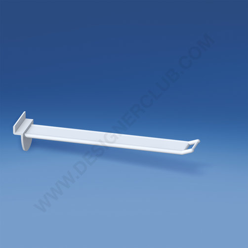 Wire reinforced slatwall prong white with small price holder mm. 200