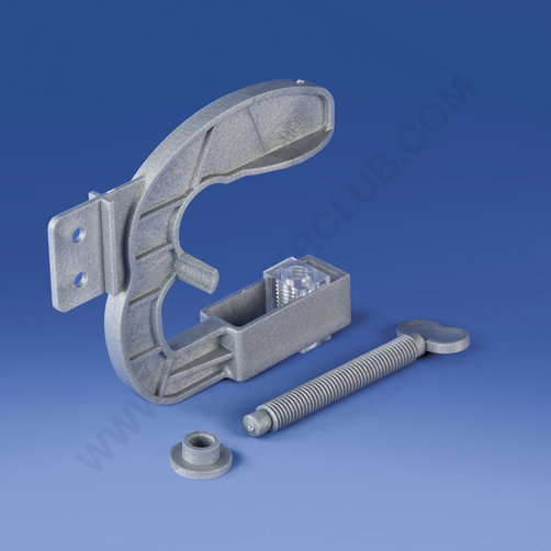 High resistance silver shelf clamp with 2 transversal holes