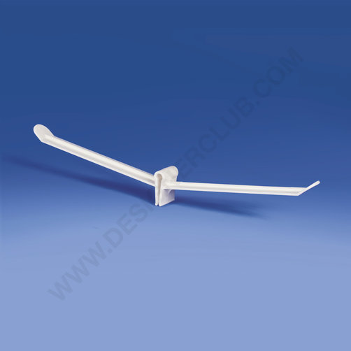 Wide bilateral plastic prong mm. 120 white