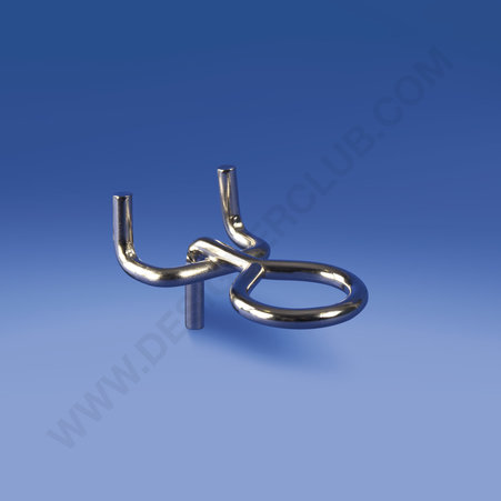 Metal hook with ring