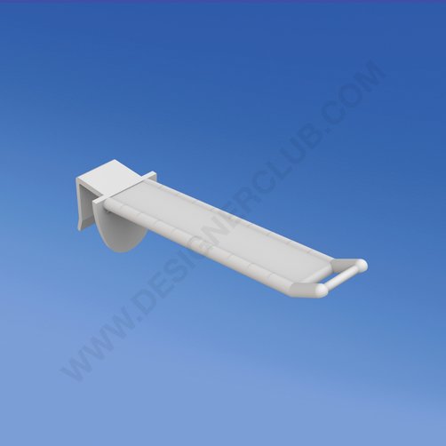 Pinza universal ancha de plástico reforzado mm. 100 blanco para espesor mm. 16 con portaprecios pequeño