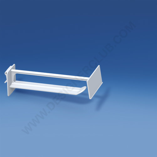 Prendedor de plástico largo universal com suporte de preço fixo - branco mm. 120