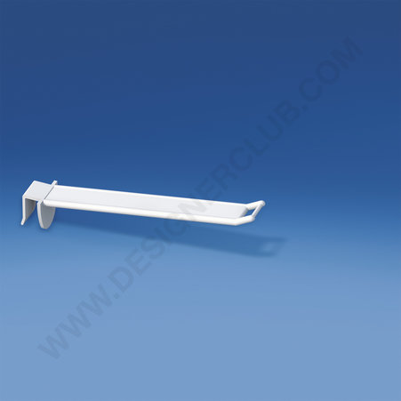 Universal wide reinforced plastic prong mm. 150 white for thickness mm. 10-12 with small price holder