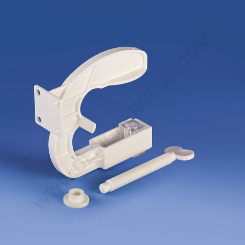 4-holes flat faced high resistance white shelf clamp