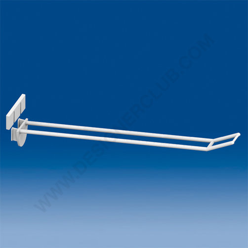 Double plastic prong white mm. 250 with antitheft and big price holder