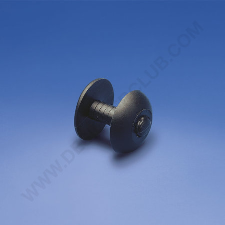 Bouton pression noir diam. 15 mm. serrage de 0 a 11 mm