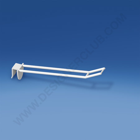 Universal double plastic prong mm. 200 white for thickness mm. 10-12 with big price holder