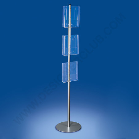 Floor standing columns with 3 a4 pockets