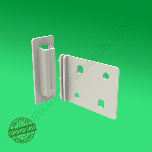 Clip verticale in materiale compostabile/biodegradabile mm. 57 x 45