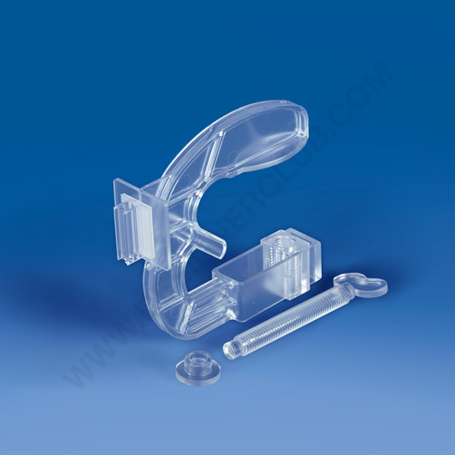 Shelf clamp with adhesive gripper