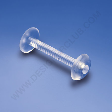 Bouton pression transparent diam. 15 mm. serrage de 0 a 34 mm