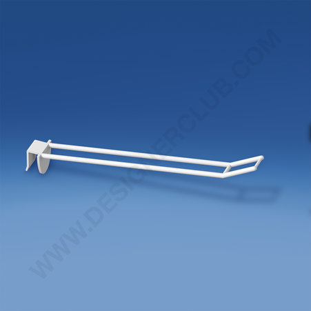 Universal double plastic prong mm. 250 white for thickness mm. 10-12 with big price holder