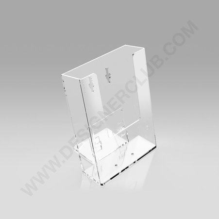 1 pocket 1/3 a4 portrait brochure holder with clip and holes