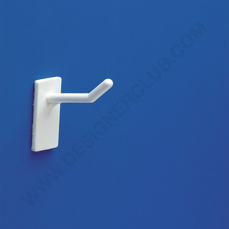 White single adhesive plastic prong mm. 25