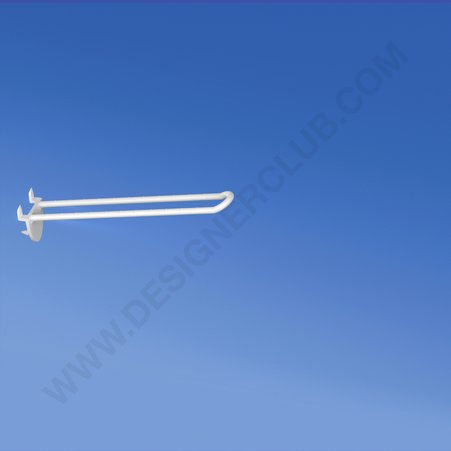 Double plastic prong white with automatic hook mm. 150
