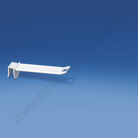 Universal wide reinforced plastic prong mm. 100 white for thickness mm. 10-12 with small price holder