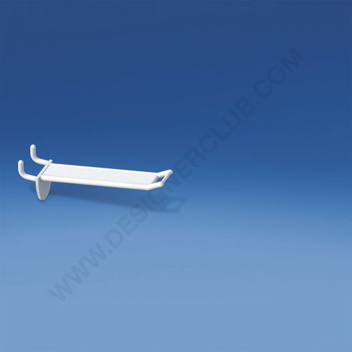 Breite verstärkte Zinken weiß für Wabenplatten 10-12 mm. dick, kleiner Preishalter, mm. 100