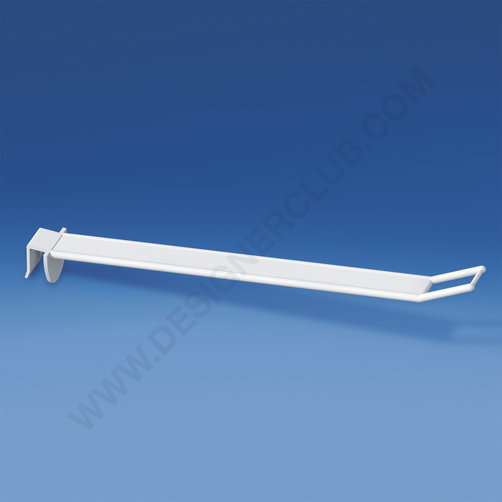 Broche (gancio) in plastica larga rinforzata mm. 250 bianca per spessore mm. 10-12 p. e. lungo