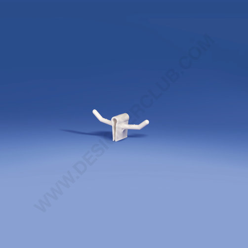 Single bilateral plastic prong mm. 20 white