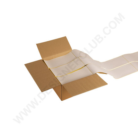 Etichette adesive aeree in piega in carta vellum, neutre 104 x 251 mm