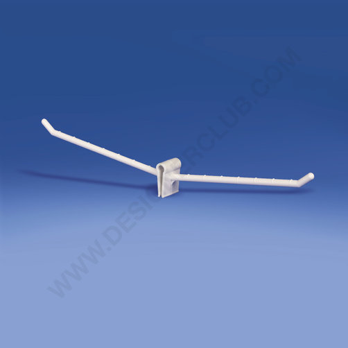 Single bilateral plastic prong mm. 120 white