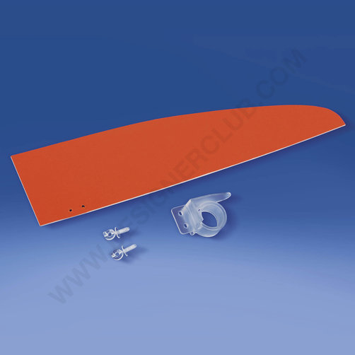 Shaped panel for snail clip with 2 holes