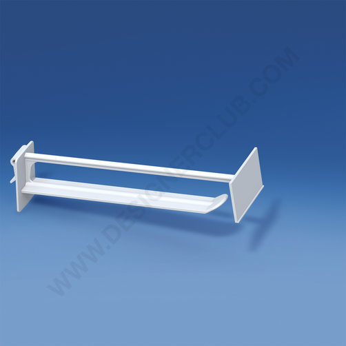 Prendedor de plástico largo universal com suporte de preço fixo - branco mm. 170