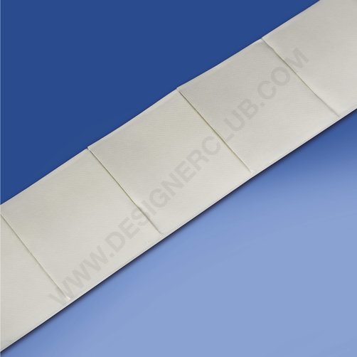 Quadratisches Klettverschluss-Pad mm. 50x50 weiß