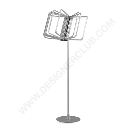 Free-standing pole with book frames