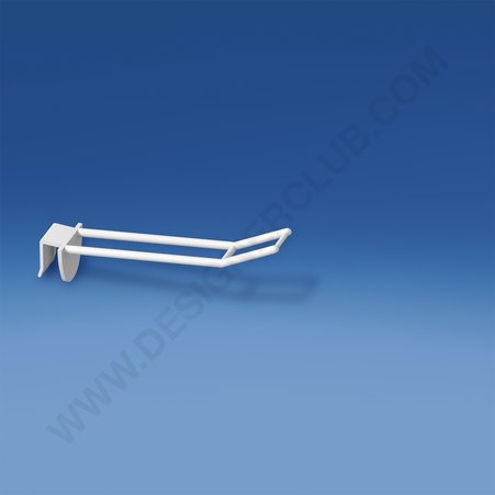 Prendedor de plástico duplo universal mm. 150 branco para espessura mm. 10-12 com grande suporte de preço