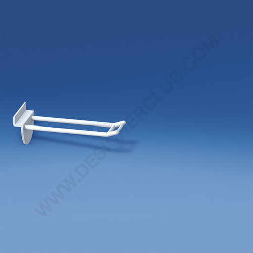 Double slatwall prong white with small price holder mm. 100