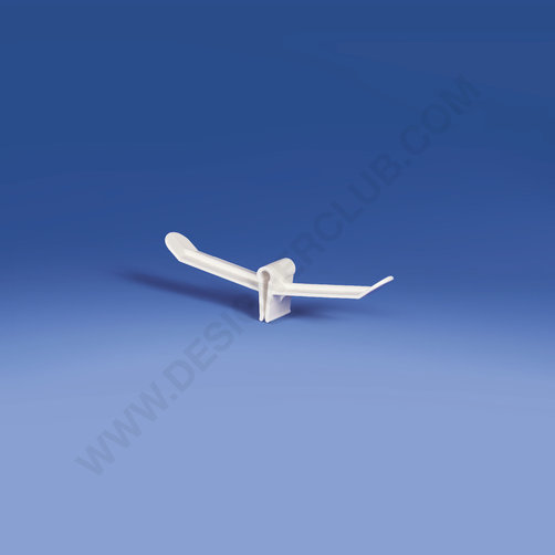 Wide bilateral plastic prong mm. 50 white